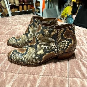 Sam Edelman Brown Snake Petty Ankle Boot
